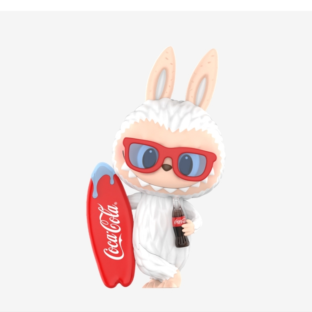 The Monsters Coca-Cola Labubu figurine. UNOPENED & AUTHENTIC - SURF WITH ME